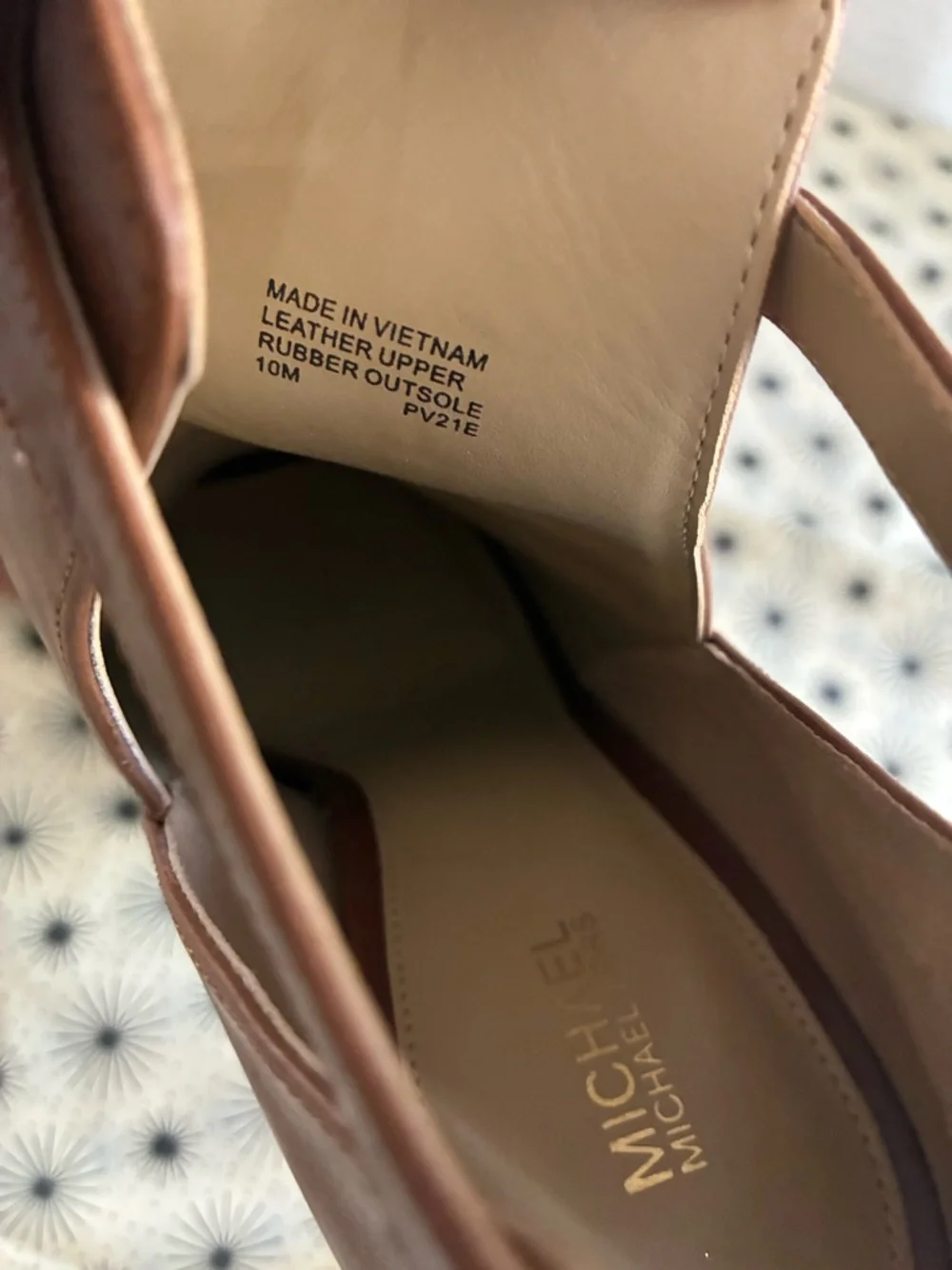 MICHAEL Michael Kors Brown Peep-Toe Ankle Booties with Buckle Strap